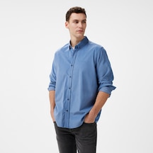 Nautica Erkek Mavi Classic Fit Gömlek Düz W47424t Mavi