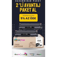 Tonermax Hp 83a / Cf283a Uyumlu Toner 2'li Paket / M201 / M125 / M225 / M127