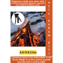 Dayanıklı Outdoor Kamp Piknik Ateş Acil Durum Sos Düdük Magnezyum Çakmaktaşı Özel Hayatta Kalma Kiti Çok Renkli