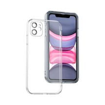 Apple Uyumlu iPhone 12 Kılıf Kamera Korumalı Lüx Şeffaf Silikon​​​​ Renksiz