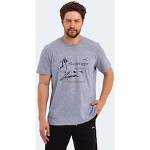 Slazenger KARNEN IN Oversize Erkek Tişört Gri