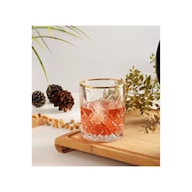 6'lı Kristal Meşrubat Bardağı 300 Ml Altın
