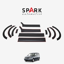 Volkswagen Caddy 2004-2010 Yıl Aralığı Uyumlu Uzun Şase Çift Sürgü Dodik Seti 12 Parça Siyah