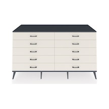 Kronos Konsol 10 Çekmeceli 176x59x99 Antrasit-antrasit/aytaşı Antrasit-antrasit/aytaşı
