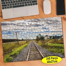 Demiryolu Tren Rayı Manzarası 240 Parça Puzzle Yapboz-601184