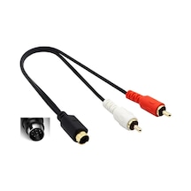 Rca Kablo - 8 Pin Mini Din Erkek - 2 Rca Erkek - 1.20 Metre