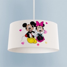 Mekta Home Bebek Ve Çocuk Odası Mickey Ve Minnie Mause Desenli Avize Renkli