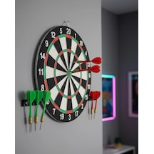 Mey İthalat Şık Tasarımlı Dart Tahtası 12 İnç Dayanıklı Ahşap Gövde