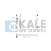 KALE OTO Radyatör 0528312AL Su Radyatörü CLIO II 99- 1.2I D7F 1.2 16V D4F Ac Kangoo I 98- 1.2 D7F Mt Ac 2 Sıra Al-Pl