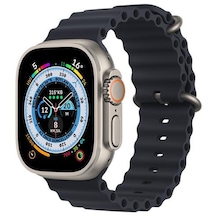 iOS Uyumlu Watch 42MM 44MM 45MM 49MM 1/2/3/4/5/6/se/7/8/ultra Akıllı Saat Ocean Kordon ve Kayışı Siyah