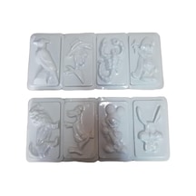 Exizticaret Alçı Kalıbı Küçük Boy 24 Adet,plastik Alçı Kalıpları Exiznm807 Beyaz