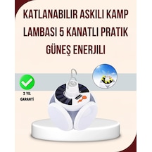 Ceylan Adam Katlanabilir Güneş Enerjili Led Kamp Lambası Usb Şarjlı Çok Renkli