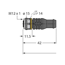 Turck 6625731 Rkc4,4t-5-rsc4,4t-txl Aktüatör-sensör Kablosu, Pur