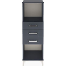 Arges Dolap Tek Raflı 3 Çekmeceli 44x30x134 Antrasit-antrasit Antrasit