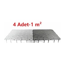 Tavuk Ve Kanatlı Kümes Taban Yüksek Izgara 51x51 Cm-siyah-4 Adet - 4 Adet 1 M²
