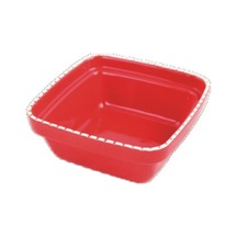 Muratech Pawise Dog Square Ceramic Bowl 550 Ml -red