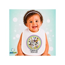 Looney Tunes Keten Bebek Mama Önlüğü Yumuşak - Emici - Yıkanabilir - Özel Tasarım P125 Çok Renkli