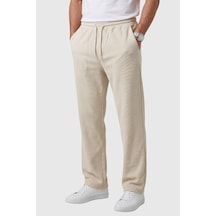 Rizzup Bej Baggy Style Likralı Lastikli İpli Erkek Spor Pantolon 2600262
