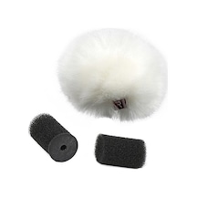 Rycote 065557 Ristretto Beyaz Renk Yaka Mikrofonu Rüzgar Koruyucu
