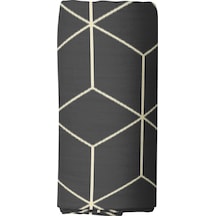 Pamuklu Geometrik Jeha Antrasit 100x200 Tek Kişilik Çarşaf Seti