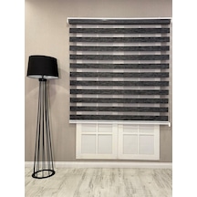 Donatti Bambu Zebra Stor Güneşlik Perde Siyah Gri Kırçıllı Siyah Gri Kırçıllı