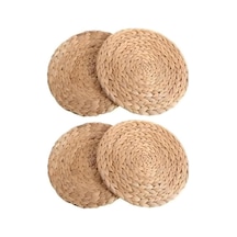 4 Lü Hasır Amerikan Servis Supla Örmet Ahşap