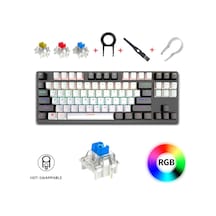 K550 Kablolu Hot-swap Blue Switch Rgb Mekanik Klavye 87 Tuş