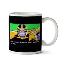 Tüm Dünyalarınız Bana Aittir Thanos Zero Wing İki Tarafı Baskılı Kupa Bardak Çok Renkli