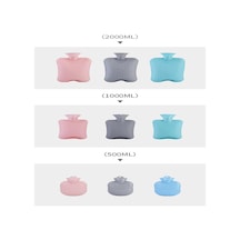 Gri Sıcak Su Şişesi Düz Renk Kalın Pvc Silikon Kauçuk Sıcak Su Şişesi Sulama El Isıtıcıları Sıcak Saray Sıcak Çanta 2 L