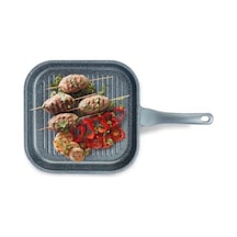 Thermoad Alüminyum Döküm Granit Kare Izgara Tava 28cm Fma00526
