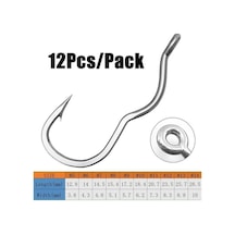 Novahub 12 Adet/paket Yüksek Karbon Çelik Otomatik Çevirme Olta Keskin Dikenli Olta Takımı Balıkçılık Kanca 10 10