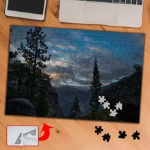 Ağaçlar İçinden Gökyüzü 240 Parça Puzzle Yapboz Tablo-430066