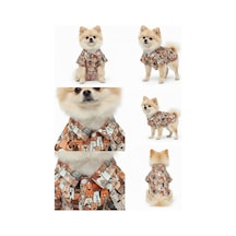Sevimli Pets Temalı Pop-art Yazlık Pet Gömleği