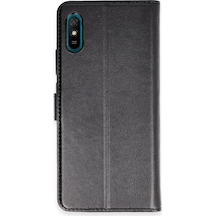 Newface - 717 - Xiaomi Redmi 9a Kılıf Trend S Plus Kapaklı Kılıf - Metemıx - - Siyah Sıyah