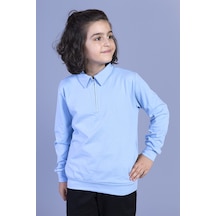 Toontoy Kids Toontoy Erkek Çocuk Polo Yaka Sweatshirt Beyaz