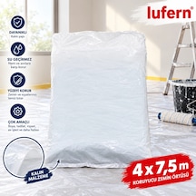 Dayanıklı Koruyucu Zemin Örtüsü Kalın Tadilat Boya Badana Eşya Koruma Ev Ofis Naylon 4x7.5 Metre