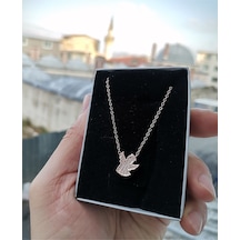 Ervanur Rose Kaplama Zirkon Taşlı Melek Kolye Rose