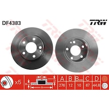 Trw Df4383 Fren Diski Ön A-serisi W169 04-11 A1694210012