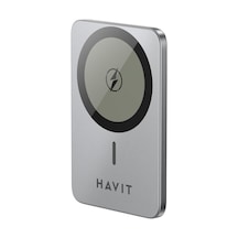 Havit Pb5249 Magsafe 15w 3000mah Ultra İnce 5.8mm Alüminyum Powerbank Gri