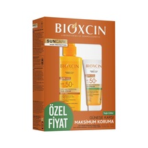 Bioxcin Sun Care Spf 50 Yüz Güneş Kremi 50 Ml Karma Yağlı Cilt Ve Vücut Güneş Spreyi 200 Ml Sku: Smg8690010502681 Açık Bej