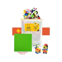 Smile Blocks 300 Parça Fermuar Poşetli Yeşil Zeminli Mikro Blok Eğitici Oyuncak