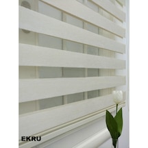 Asyhome Bambu Beyaz-Ekru-Krem-Gri Zebra Stor Perde