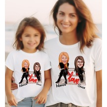 Bk Gift 2li Kişiye Özel Anne-kız Karikatürlü Kombin Tişört Seti-3, Anneye Hediye, Anneler Günü Hediyeleri Kobitmeyencom30567 Bk Gift