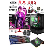 Apphirex TC82X R5-5500 32 GB 1 TB M.2 RX580 8 GB 24'' W10P Masaüstü Oyuncu Bilgisayarı