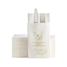 Cepli Peçete Teşekkür Ederiz Baskılı 48x48 Cm 50 Adet