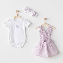 Andywawa Kız Bebek Takim 3'lü Set Magical Butterfly Ac25577 Lila