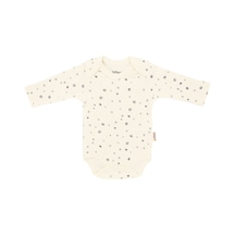 Tiffany Baby & Kids Tiffany Baby Basketboll Organik Theme Uzun Kollu Bebek Body 21011 Ekru