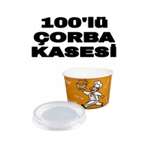 Kapaklı Karton Çorba Kasesi 100 Adet