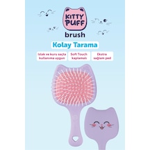 Beauty Kids Kitty Puf Açma Tarama Saç Fırçası Lila