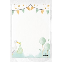 A5 Leylek Bloknot Çizgisiz Defter - 50 Yaprak - Memopad - Notepad - Not Defteri - Not Kağıdı Çok Renkli Çok Renkli